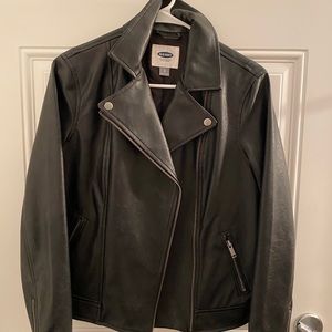 Black leather jacket